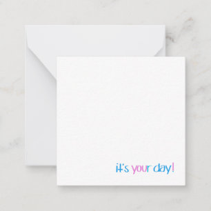 Tarjeta Pequeña Cumpleaños Notecard
