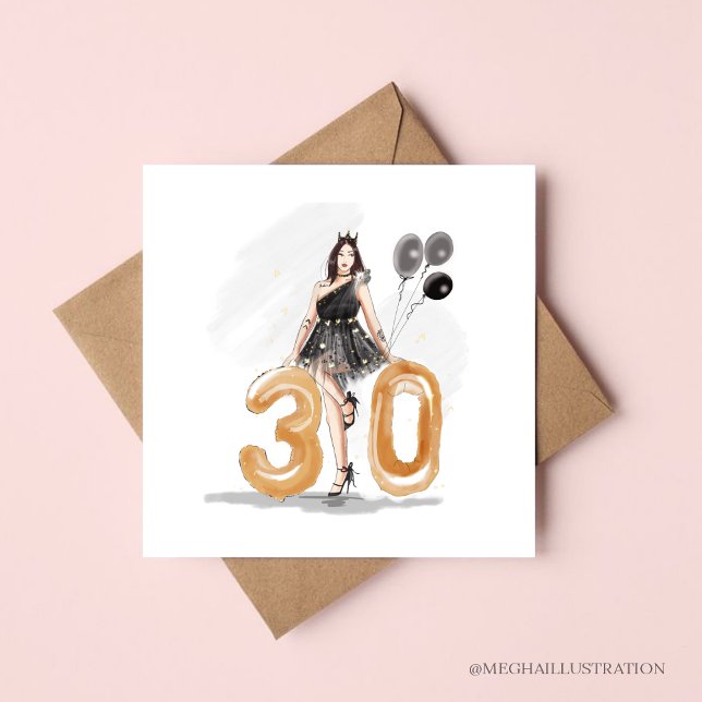 Tarjeta Pequeña cumplir 30 años, feliz 30 años (Subido por el creador)