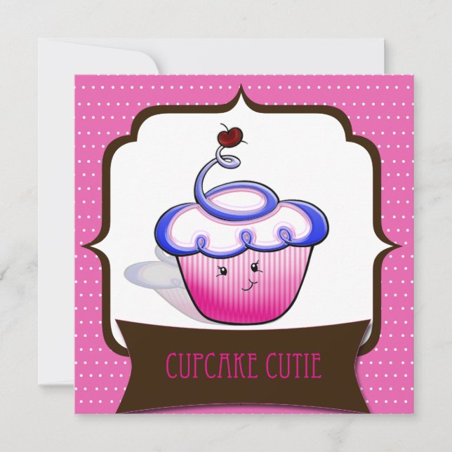 Tarjeta Pequeña Cupakes Cutie Notecards (Anverso)