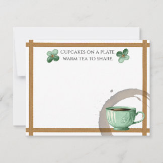 Tarjeta Pequeña Cupcakes en un Plato