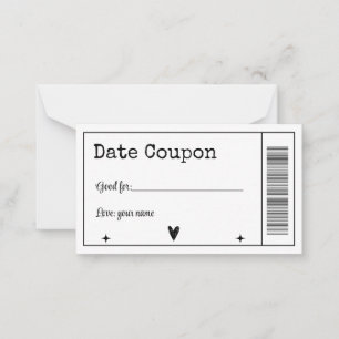 Tarjeta Pequeña Cupón de fecha