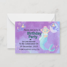 Tarjeta Pequeña Custom Birthday Party Invitation | Editable Templa