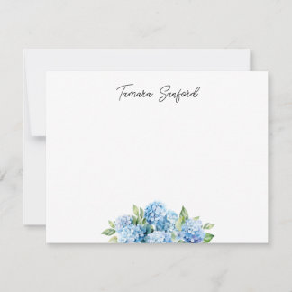 Tarjeta Pequeña Custom Blue Hydrangea