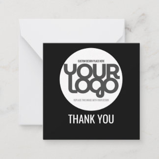 Tarjeta Pequeña Custom Logo Thank You Cards with QR Code 