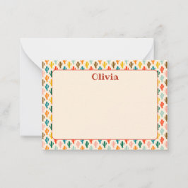 Tarjeta Pequeña Custom Mexican Cacti Note Card
