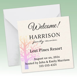 Tarjeta Pequeña Custom Mini Family Reunion Welcome Gift Bag