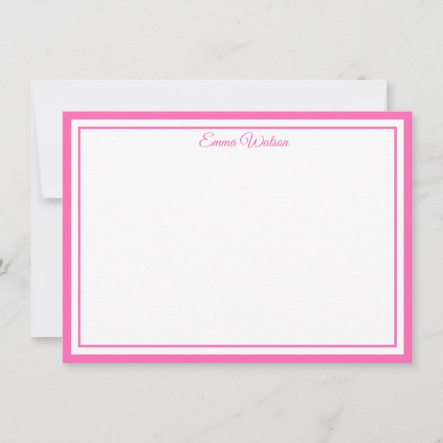 Tarjeta Pequeña Custom Name Note Card (Anverso)
