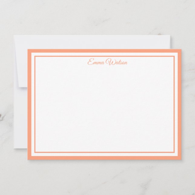 Tarjeta Pequeña Custom Name Note Card (Anverso)