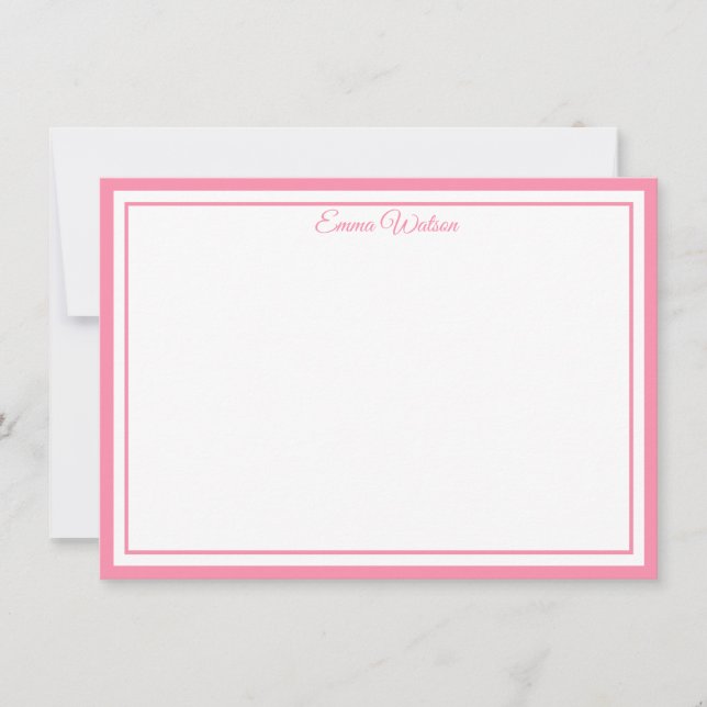 Tarjeta Pequeña Custom Name Note Card (Anverso)