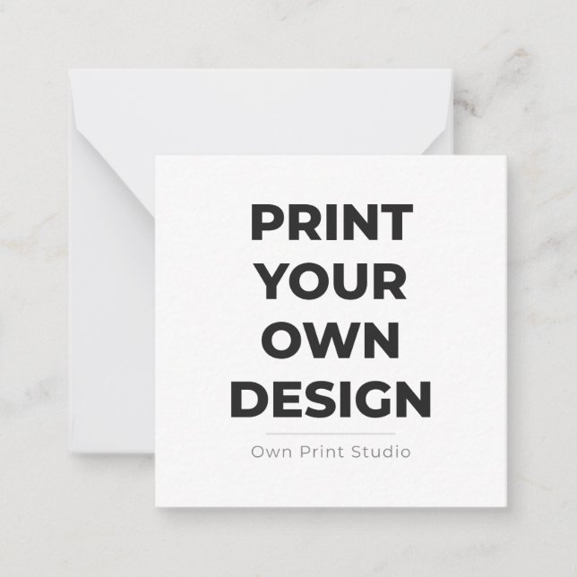 Tarjeta Pequeña Custom Print Your Own | Printing My Own To Order (Anverso)