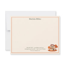 Custom Real Estate Autumn House Note Card