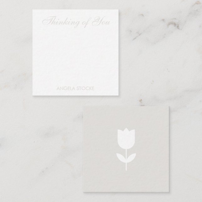 Tarjeta Pequeña Custom Retro Flower (Anverso / Reverso)