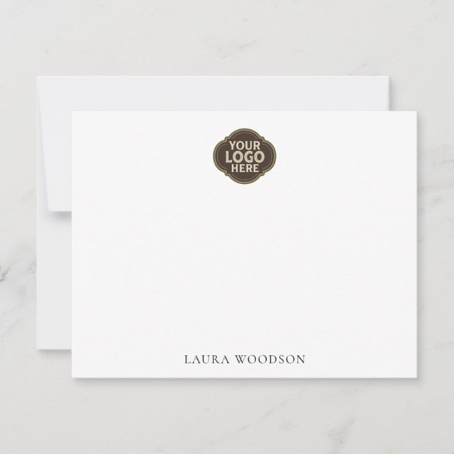 Tarjeta Pequeña Custom Simple Minimalist Logo And Name  (Anverso)