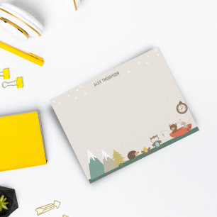 Tarjeta Pequeña Cute Adventure Woodland Kids Stationery