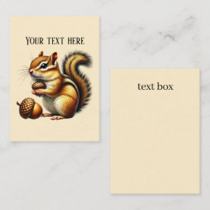 Tarjeta Pequeña Cute agregar texto chipmunk
