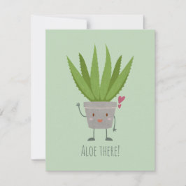 Tarjeta Pequeña Cute Aloe Vera