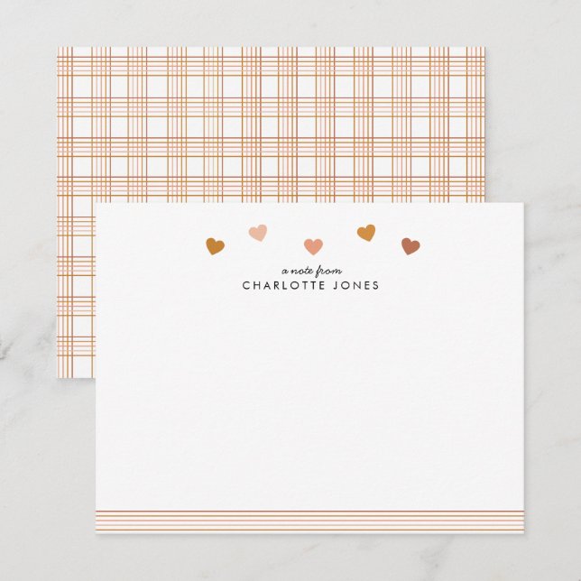 Tarjeta Pequeña Cute Boho Patrón Arcoiris Corazón Estacionamiento  (Anverso / Reverso)