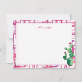 Tarjeta Pequeña Cute Cactus Personalized Stationery