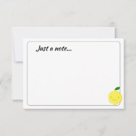 Tarjeta Pequeña Cute Cartoon Lemon Custom Just a Note