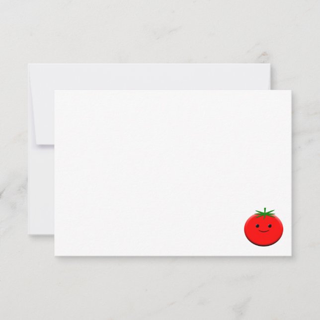 Tarjeta Pequeña Cute Cartoon Tomato Custom Blank (Anverso)