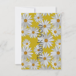 Tarjeta Pequeña Cute Daisy Pattered Gracias