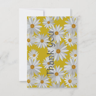 Tarjeta Pequeña Cute Daisy Pattered Gracias
