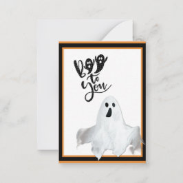 Tarjeta Pequeña Cute Kids Halloween Boo to You Fantasma
