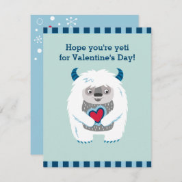 Tarjeta Pequeña Cute Kids Valentine Monster Holiday Card