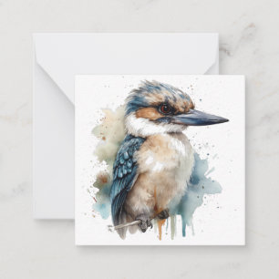 Tarjeta Pequeña Cute Kookaburra en una sucursal