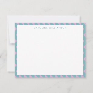 Tarjeta Pequeña Cute moderno Geométrico Pastel Azul Personalizado