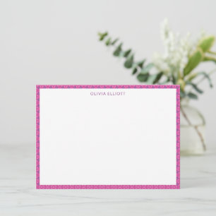 Tarjeta Pequeña Cute negrita y moderna Stationery personalizada en