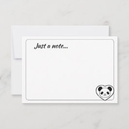 Tarjeta Pequeña Cute Panda Bear Cartoon Custom Just a Note