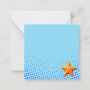 Tarjeta Pequeña Cute Personalizado Starfish Blue Ocean
