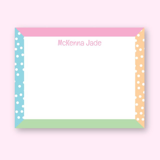 Tarjeta Pequeña Cute Polka Dots Pastel Primavera Pascua (Subido por el creador)