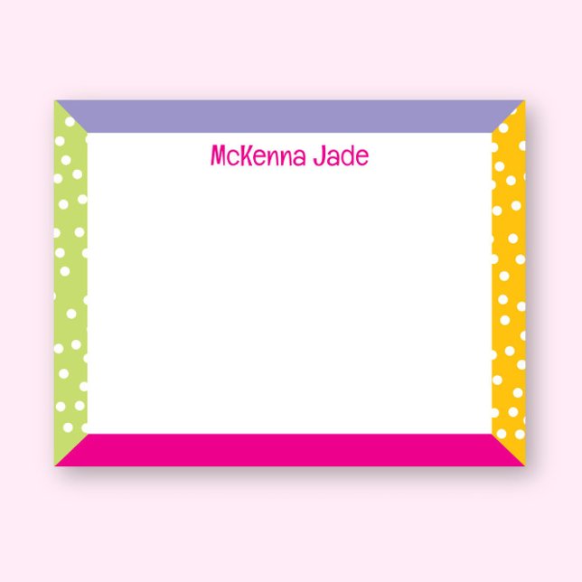 Tarjeta Pequeña Cute Polka Dots Spring Easter Girly Stationery (Subido por el creador)