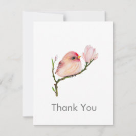 Tarjeta Pequeña Cute Redpoll Bird All Occassion Gracias Notecard