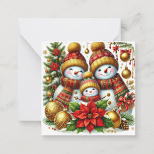 Tarjeta Pequeña Cute Snowman