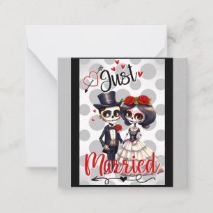 Tarjeta Pequeña Cute Sugar Skull