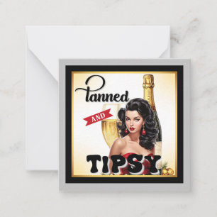 Tarjeta Pequeña Cute Tanned y Tipsy Pinup