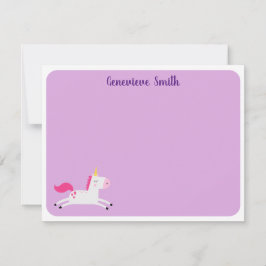 Tarjeta Pequeña Cute Unicorn Stationery