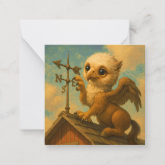 Tarjeta Pequeña Cuto bebé gran ojo hippogriff arte divertido de fa