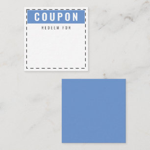 Tarjeta Pequeña Cuto y divertido cupones diarios  Azul de flor de 
