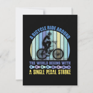 Tarjeta Pequeña Cycling Art A Bicycle Ride Around