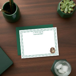 Tarjeta Pequeña Dachshund de Dibujo a Mano Martini Plano