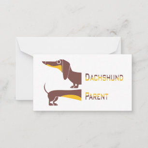 Tarjeta Pequeña Dachshund divertido y lindo para padres de perros