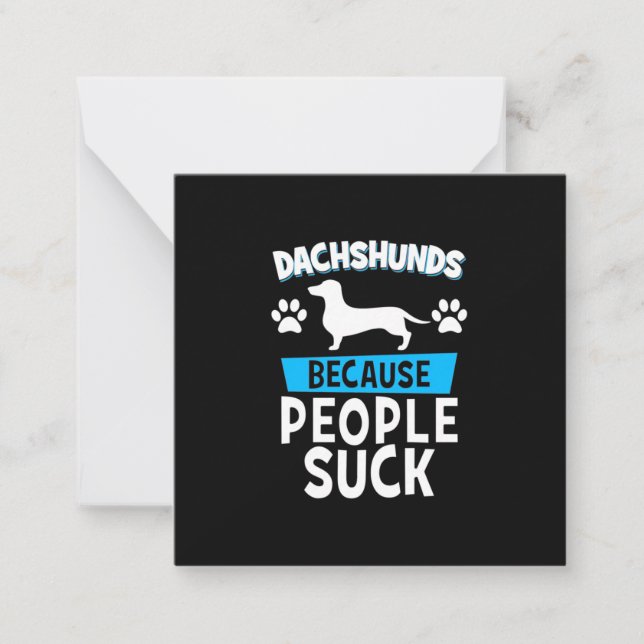 Tarjeta Pequeña Dachshunds con mis amigos (Anverso)