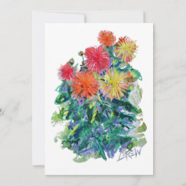 Tarjeta Pequeña Dahlias #170310