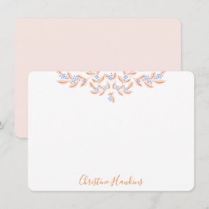 Tarjeta Pequeña Dainty Bonito Rubor color de agua rosa personaliza