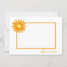 Daisy Gracias Naranja Flat Note