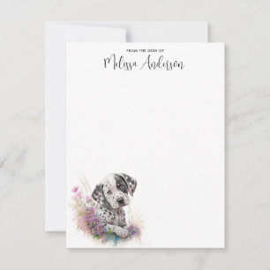 Tarjeta Pequeña Dalmación Perro Cute de cachorro acuática personal
